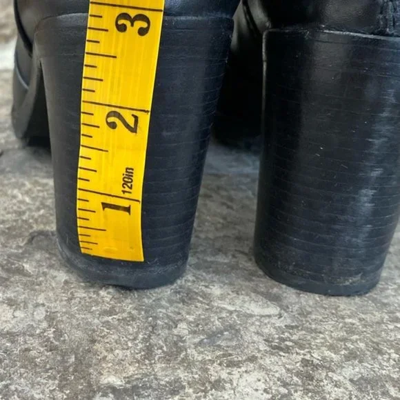 TORY BURCH Sullivan Knee High Black Leather Boots | Size 7 M | - Picture 4 of 15